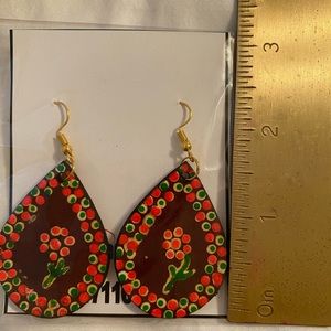 Cute handmade leather earrings